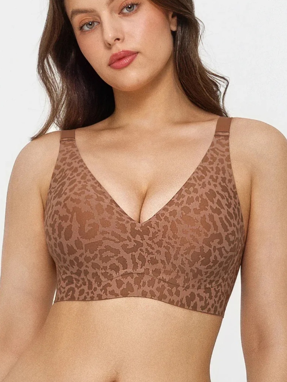 Seamless Wireless Jelly Leopard Contour bra